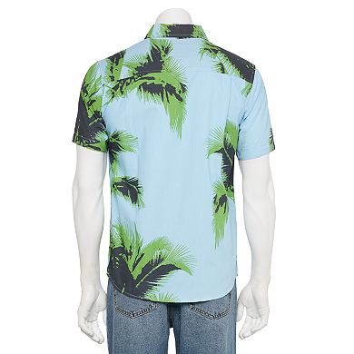 Men's Retrofit Short Sleeve Button Up Woven Tee