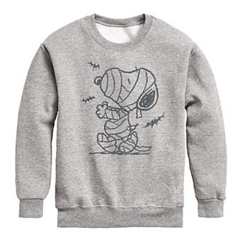 Boys 8-20 Peanuts Snoopy Mummy And Bats Crew Fleece Sweatshirt