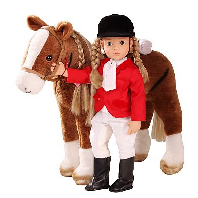 Gotz Big Plush Combing Horse with Saddle and Bridle Plus Mane and Tail to Brush and Style for 18" and 19.5" Dolls