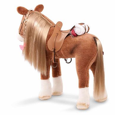 Gotz Big Plush Combing Horse with Saddle and Bridle Plus Mane and Tail to Brush and Style for 18" and 19.5" Dolls