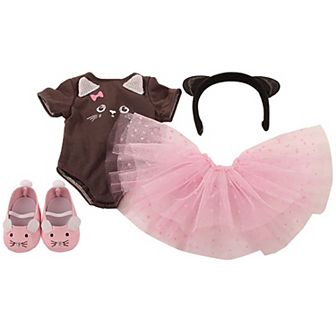 Gotz Little Kitten Standing Doll Ballerina Clothing Set - Designed for Premium Dolls up to 19" Tall