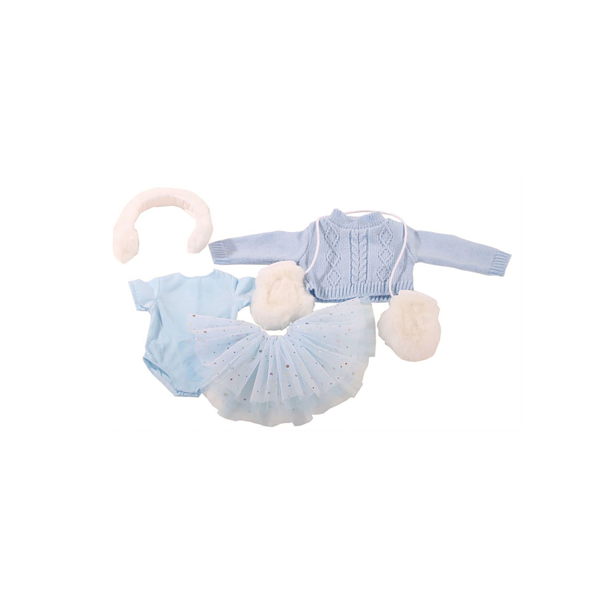 Gotz Skating Beauty Combo 5 Piece Outfit for 18 - 19 Standing Dolls, Mul