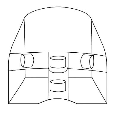 Gotz Bike Seat Blue Clouds - for Dolls up to 20" - Attaches to Handlebars of Any Size Bike (No Hardware Needed)