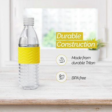 Copco Hydra Water Bottle 16.9 Ounce Non Slip Sleeve Bpa Free Tritan Plastic Reusable