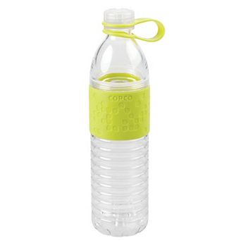 Copco Hydra Sports Water Bottle 20 Ounce Non Slip Sleeve Bpa Free Tritan Plastic Reusable