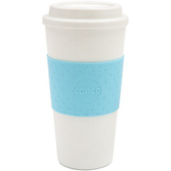 Copco Acadia 16 oz Travel Mug, Insulated Reusable Coffee Tumbler with Double-Walled Plastic, (Blue)