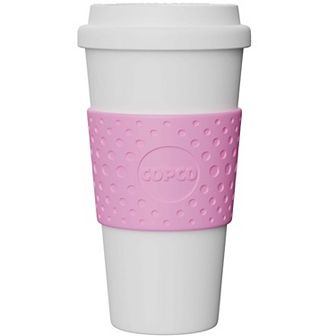 Copco Acadia 16 oz Travel Mug, Insulated Reusable Coffee Tumbler with Double-Walled Plastic, (Blue)