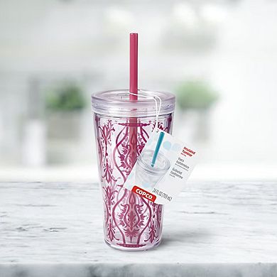 Copco Minimus 24-ounce Double Walled Insulated Tumbler With Removable Straw, Bpa Free