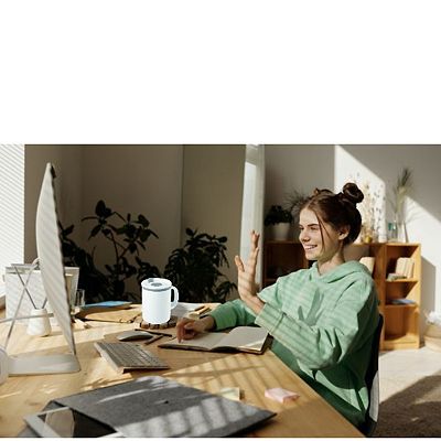 Copco Iconic Double Wall Insulated Travel Desk Mug With Lid Handle