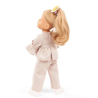 Gotz Little Kidz - Lotta Doll - 14" Multi-Jointed Standing Doll, Long Blond Hair To Wash & Style, 2 Piece Suit Outfit, Handcrafted