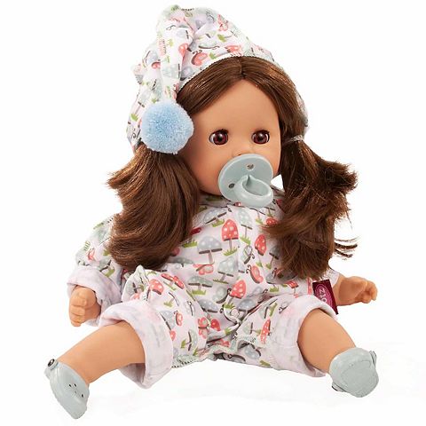 Детские куклы Gotz Cosy Aquini 13" Lucky Mushroom - Soft Cloth Brunette Bath Baby Doll with Brown Sleeping Eyes