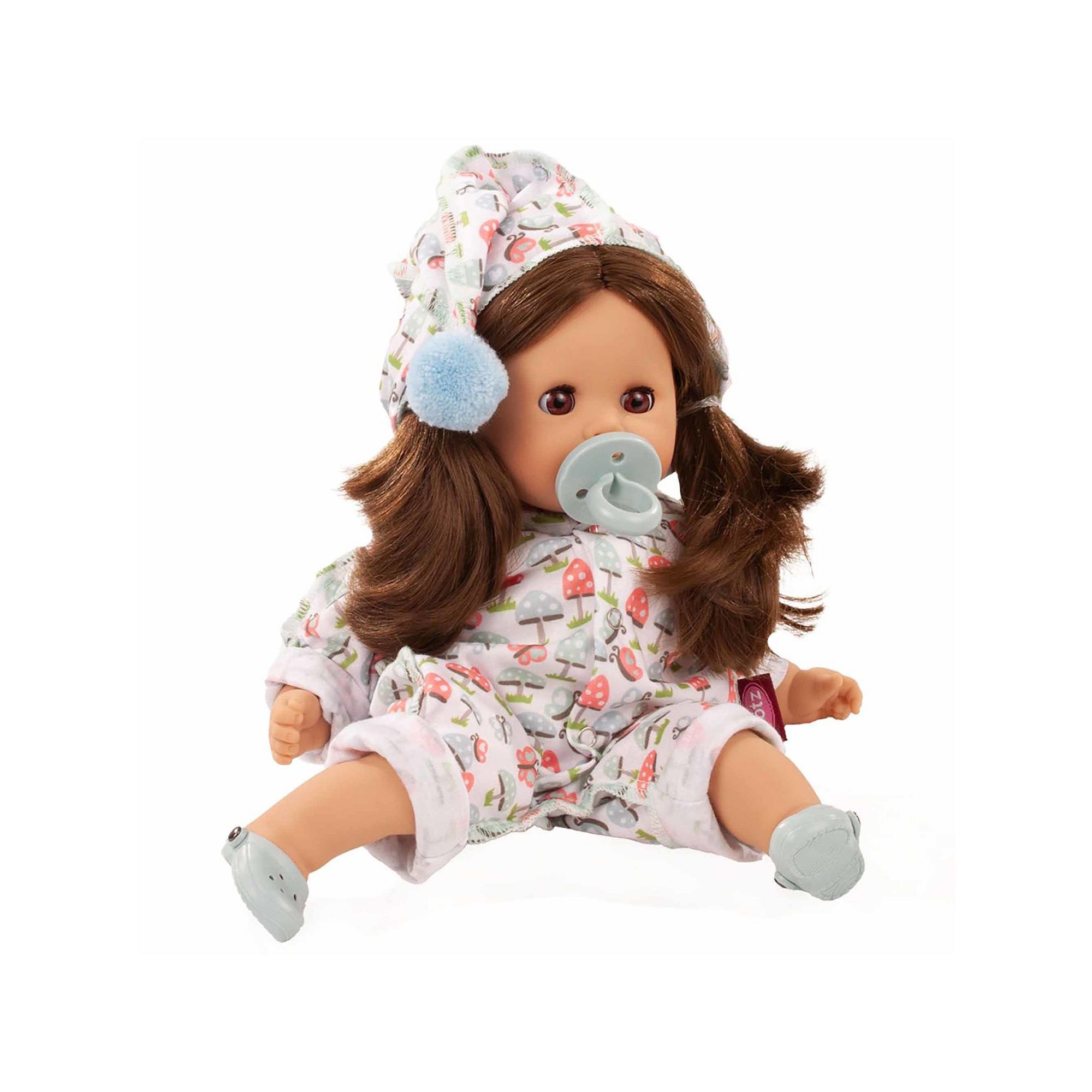 Gotz Cosy Aquini 13 Lucky Mushroom - Soft Cloth Brunette Bath Baby Doll 