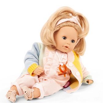 Gotz Cosy Aquini Farbspiel - 13" Bathing Doll - Blond Hair, Sleepy Blue Eyes, Pacifier & Cardigan Outfit, Water Floating Quick Dry Body