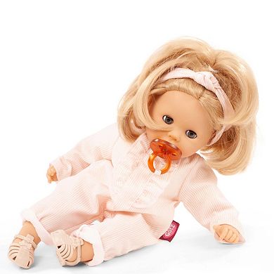 Gotz Cosy Aquini Farbspiel - 13" Bathing Doll - Blond Hair, Sleepy Blue Eyes, Pacifier & Cardigan Outfit, Water Floating Quick Dry Body