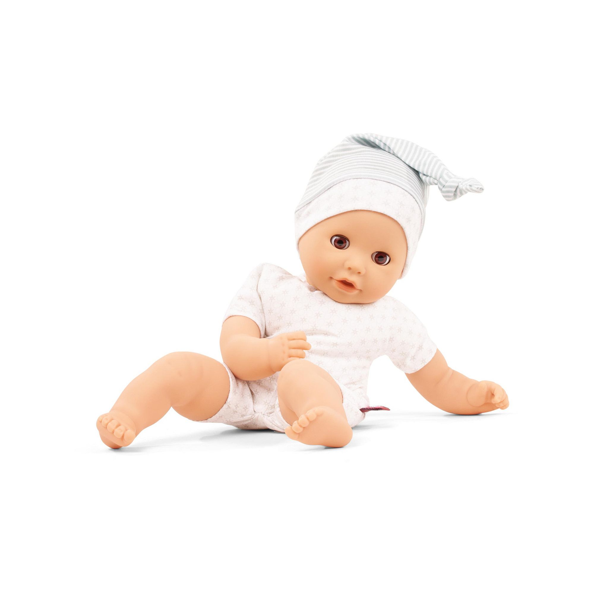 Gotz Cosy Aquini To Dress - 13 Bathing Baby Doll with Sock Hat & Sleepy 