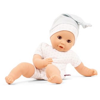 Gotz Cosy Aquini To Dress - 13" Bathing Baby Doll with Sock Hat & Sleepy Brown Eyes