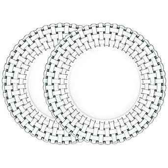 Nachtmann Bossa Nova Crystal Glass 12 Inch Charger Plate, Set Of 2