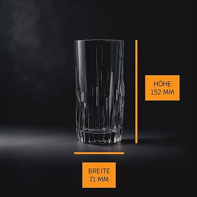 Verres à Long Drink Nachtmann Shu FA - Lot De 4, 360 Ml, En Cristal - Design Diamant, Passe Au Lave-vaisselle