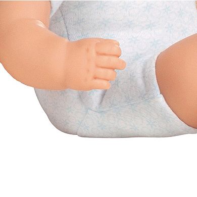 Gotz Muffin to Dress 13" Soft Body Baby Doll with Blue Sleeping Eyes and Grey Cap