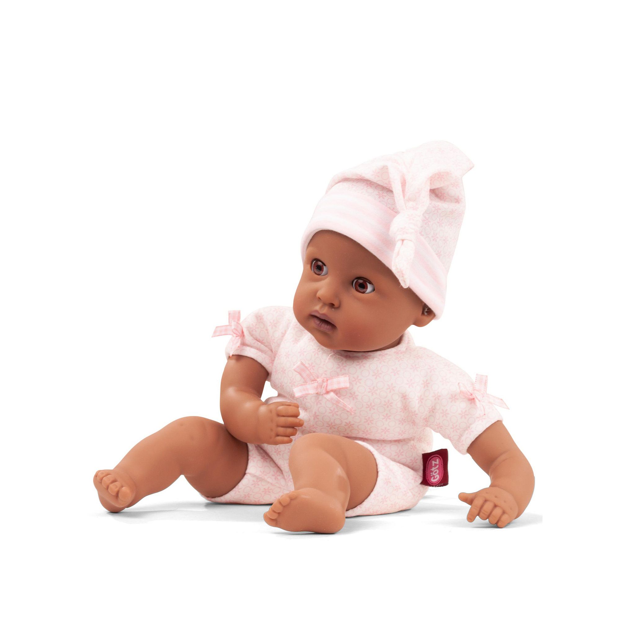 Gotz Muffin Baby To Dress - 13 African-American Baby Doll - Sock Hat & S