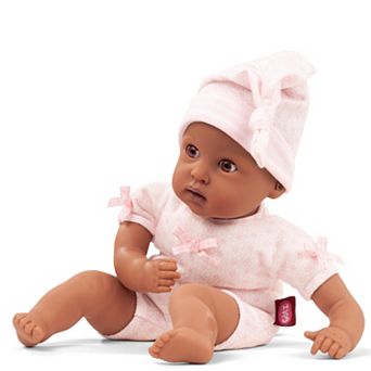 Gotz Muffin Baby To Dress - 13" African-American Baby Doll - Sock Hat & Sleepy Brown Eyes, Cuddly Soft Body