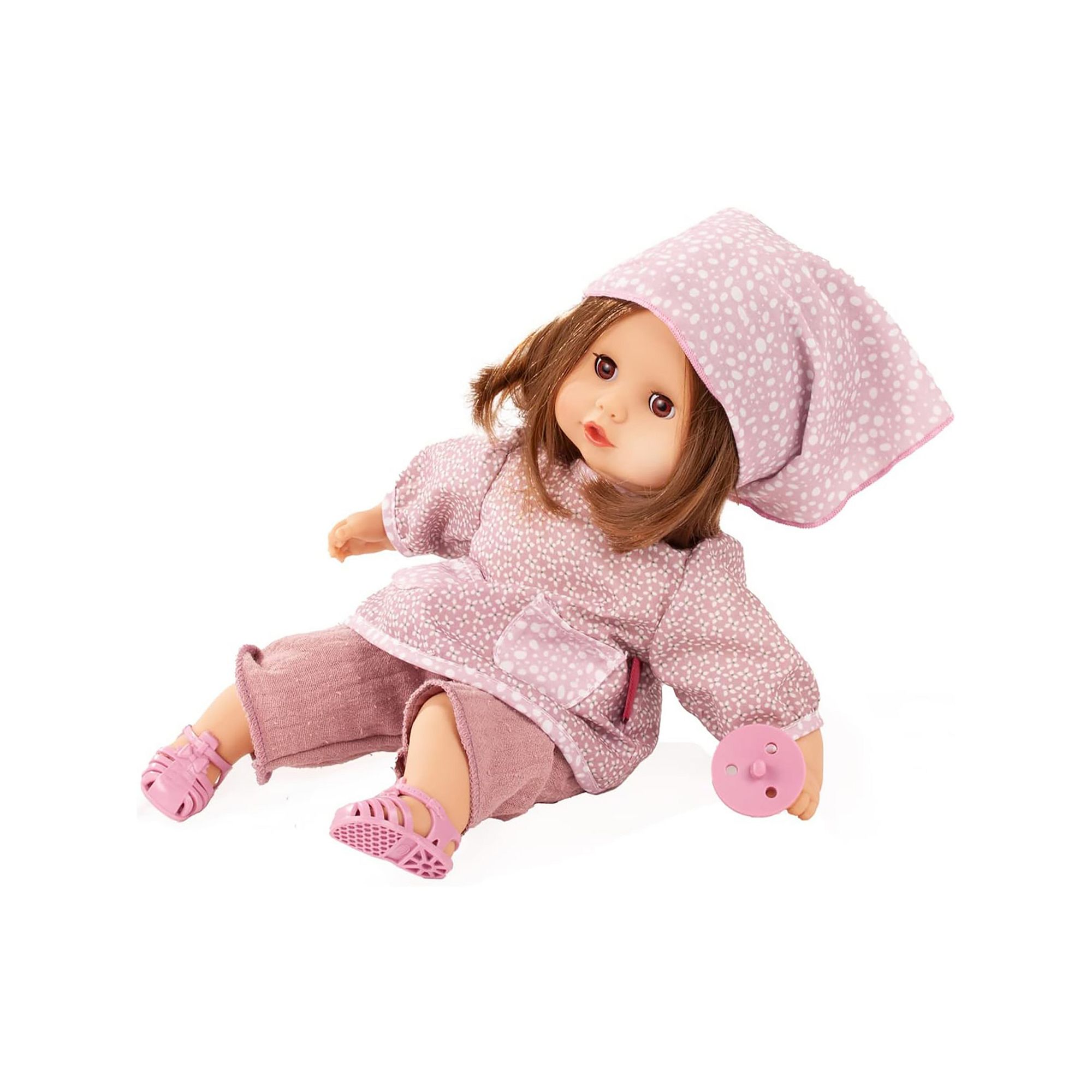 Gotz Muffin Soft Mood 13 Cuddly Baby Doll with Brown Hair to Wash and St