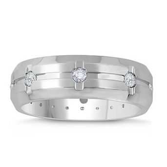 Galaxie Solaire 10k White Gold 1/2 Carat T.W. Lab-Grown Diamond Men's Eternity Ring