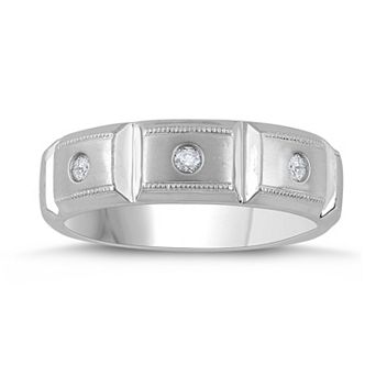 Galaxie Solaire 10k White Gold 1/3 Carat T.W. Lab-Grown Diamond Men's Eternity Ring