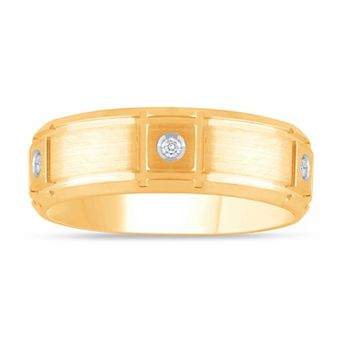 Galaxie Solaire 10k Gold Lab-Grown Diamond Accent Men's Eternity Ring