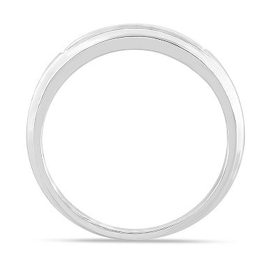 Galaxie Solaire 10k White Gold 1/2 Carat T.W. Lab-Grown Diamond Men's Ring
