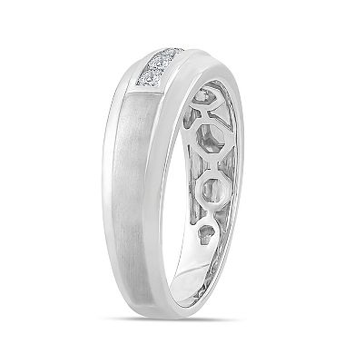 Galaxie Solaire 10k White Gold 1/2 Carat T.W. Lab-Grown Diamond Men's Ring