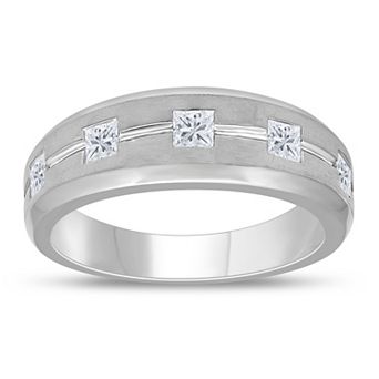 Galaxie Solaire 10k White Gold 3/4 Carat T.W. Lab-Grown Diamond Men's Ring