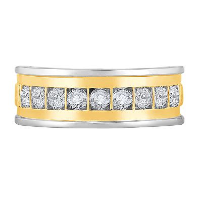 Galaxie Solaire 10k Gold Two Tone 1 Carat T.W. Lab-Grown Diamond Men's Ring