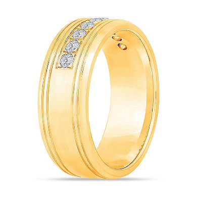 Galaxie Solaire 10k Gold 3/8 Carat T.W. Lab-Grown Diamond Men's Ring