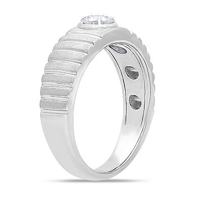 Galaxie Solaire 10k White Gold 1/3 Carat T.W. Lab-Grown Diamond Men's Ring