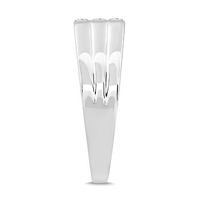 Galaxie Solaire 10k White Gold 1/5 Carat T.W. Lab-Grown Diamond Men's Ring