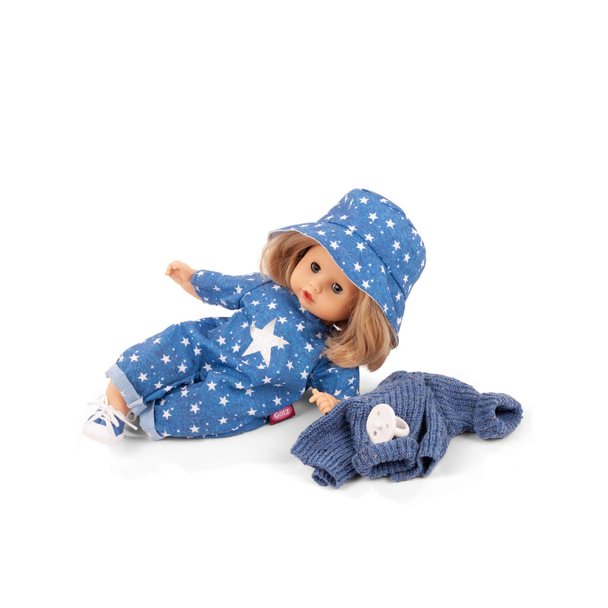 Gotz Muffin - My Star - 13 Soft-Body Baby Doll, Blue Bucket Hat & Cardig