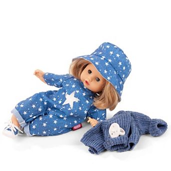 Gotz Muffin - My Star - 13" Soft-Body Baby Doll, Blue Bucket Hat & Cardigan, Sleepy Brown Eyes