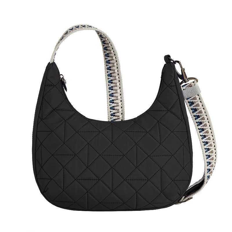 Women's Travelon Anti-Theft Boho Slouchy Crossbody Bag, Black