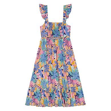 Girls 7-16 Roxy Palm Print Smocked Top Sundress
