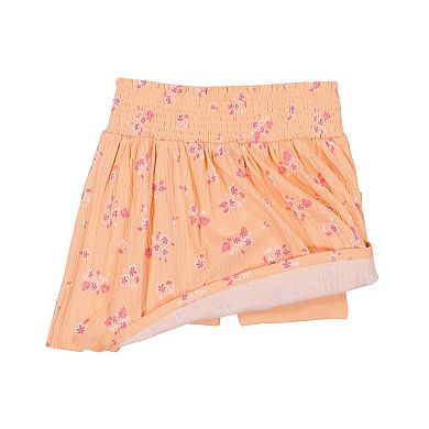 Girls 7-16 Roxy Floral Print Smocked Skorts