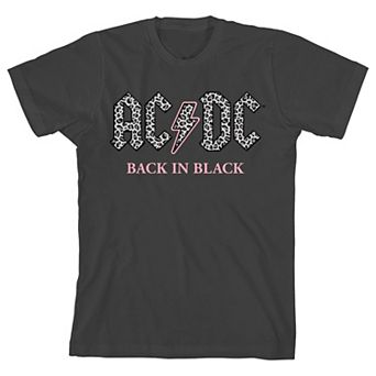 Girls 7-16 AC/DC Back in Black Logo Short Sleeve Graphic Tee