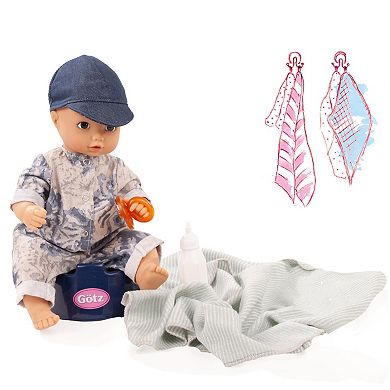 Gotz Little Aquini Drink & Wet Bath Doll 12" Baby Doll