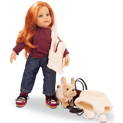 Gotz Hannah and her Dog 19 Multi Jointed Standing Baby Doll and Accessories