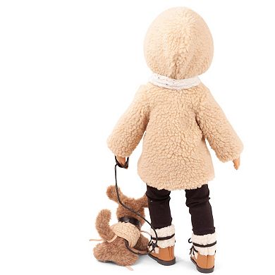 Gotz Hannah Loves Her Puppy Dog 19.5" Multi-Jointed Standing Doll and Accessories