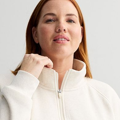 Plus Size Tek Gear Ultrasoft Fleece Quarter-Zip Tunic