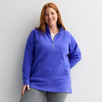 Plus Size Tek Gear Ultrasoft Fleece Quarter-Zip Tunic