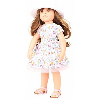Gotz Hannah Summertime 19.5" Poseable Baby Doll and Accessories with Hair to Wash & Style