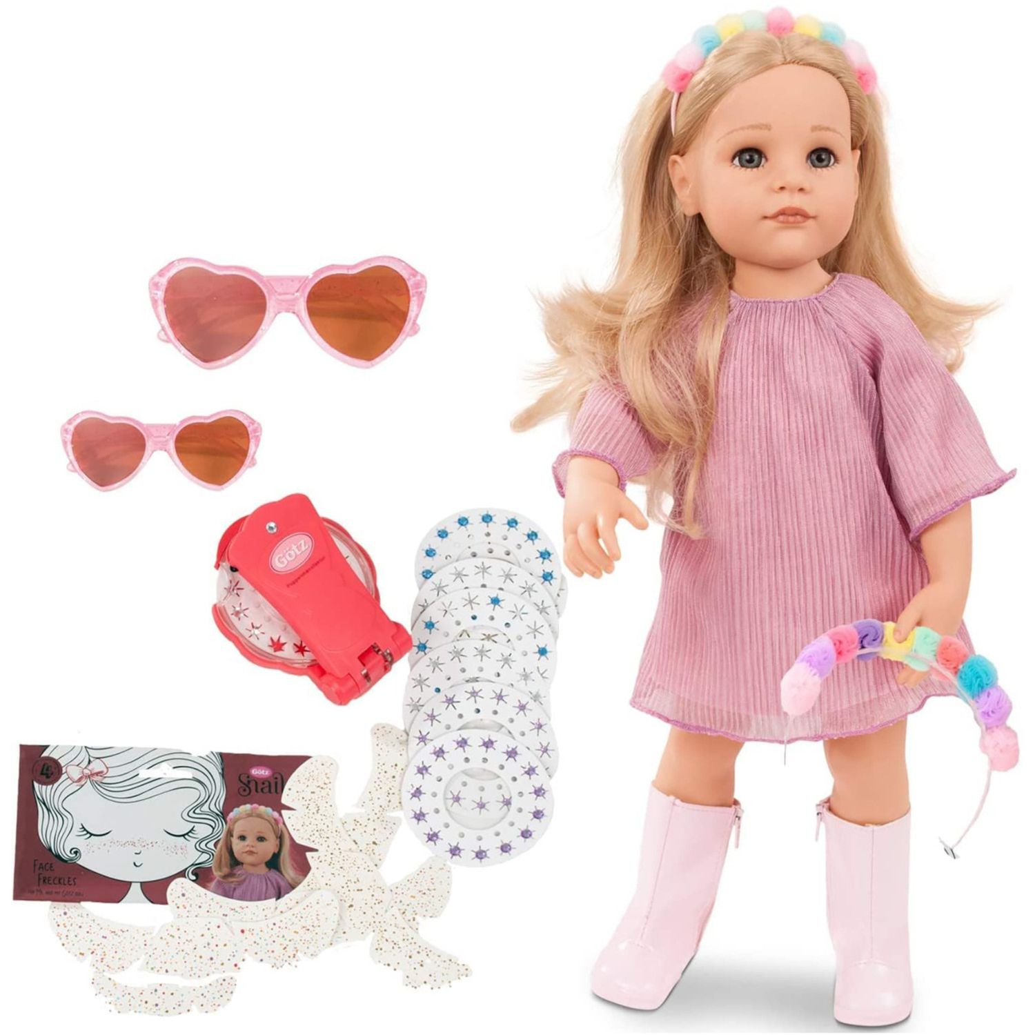 Детская кукла Gotz Hannah be My Mini Me 19.5" All Vinyl Baby Doll and Accessories with Hair to Wash & Style