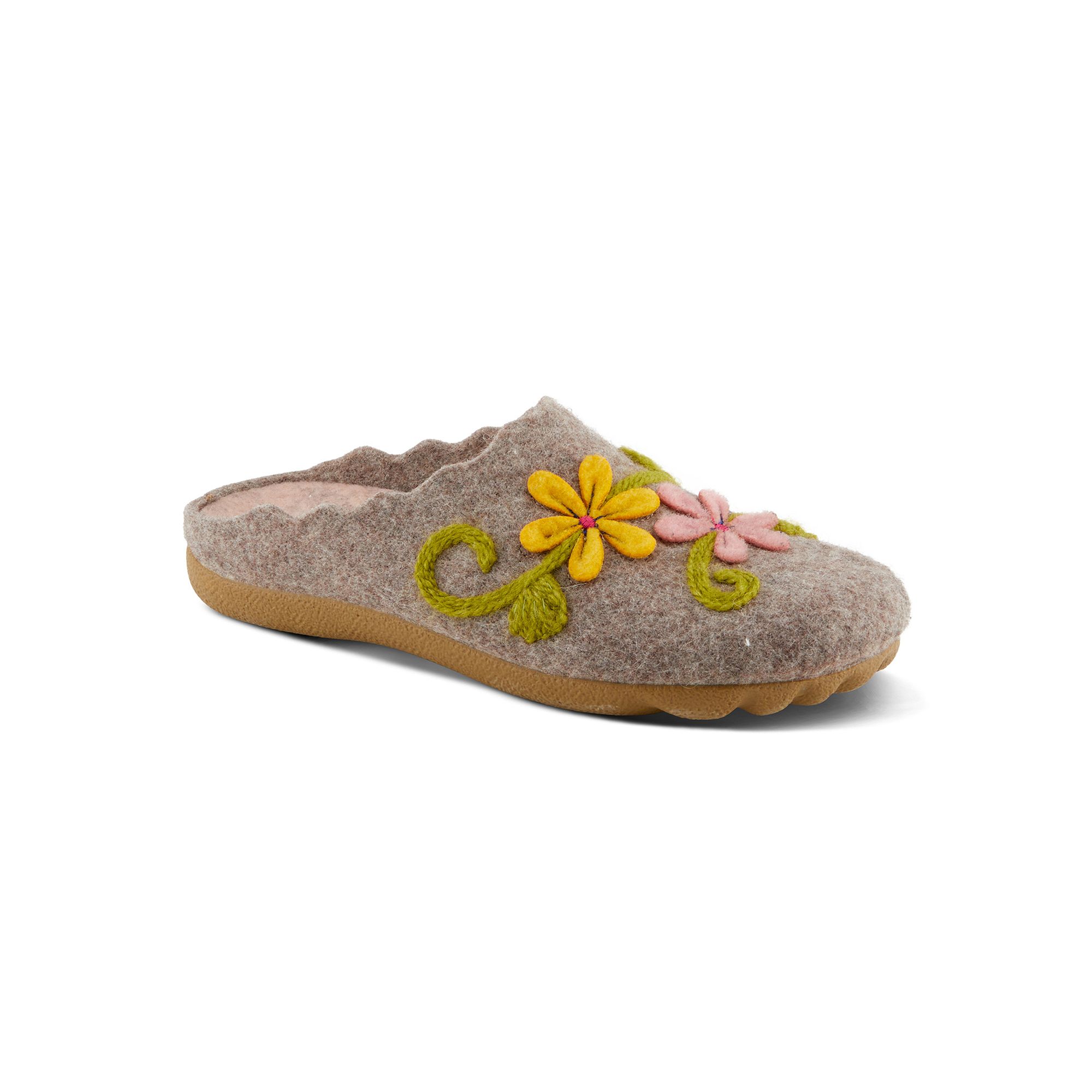 Flexus by Spring Step Womens Roseburg Wool Slippers, Size: 36, Light Brown